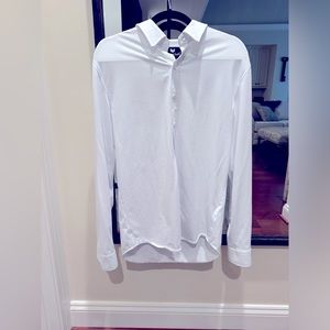 Buttercloth White Icy Cotton button up - large slim fit